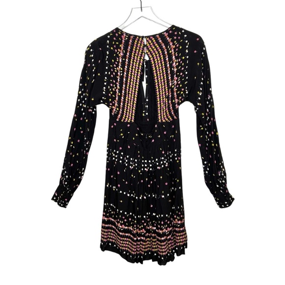 Free People Coryn A line Pleated Twee Holiday Women’s Mini Dress Sz 2 - Picture 9 of 12